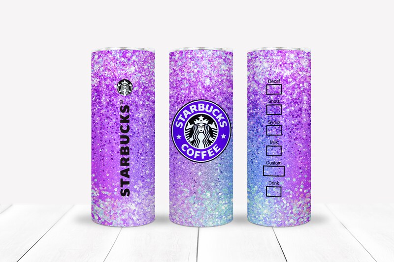 Glittered Purple Starbucks Cold Cup Coffee Cup Custom Starbucks Cold Cup  Purple Name Personalized Tumbler Custom Gift Birthday 